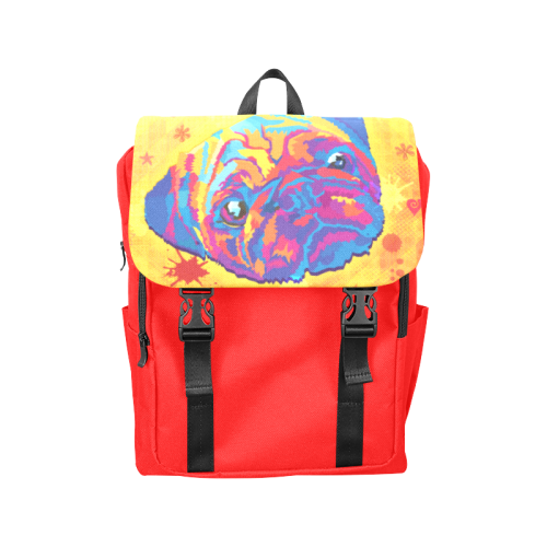 pop art pug Casual Shoulders Backpack (Model 1623)