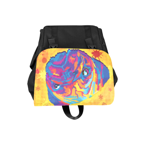 pop art pug Casual Shoulders Backpack (Model 1623)