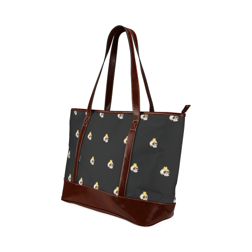 halloween - skull with candle pattern Tote Handbag (Model 1642)