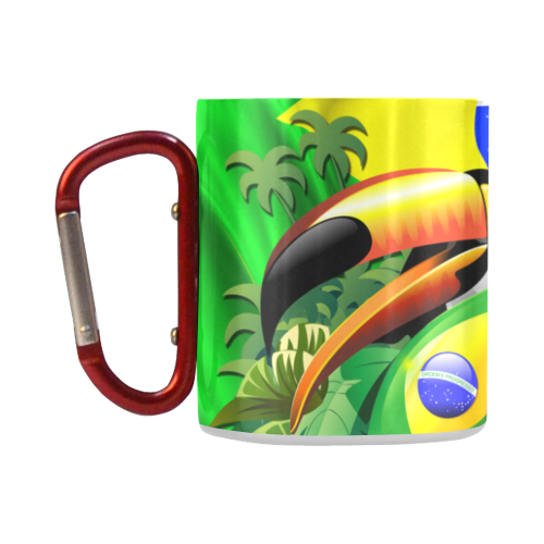 Brazil Flag with Toco Toucan Classic Insulated Mug(10.3OZ)