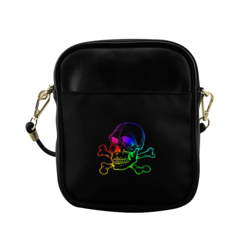 Skull 816 (Halloween) rainbow Sling Bag (Model 1627)