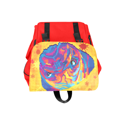 pop art pug Casual Shoulders Backpack (Model 1623)