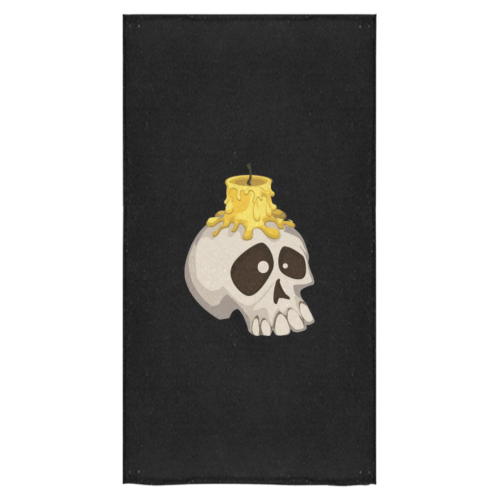 halloween - skull with candle Bath Towel 30"x56"