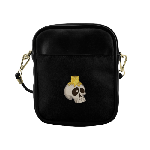 halloween - skull with candle Sling Bag (Model 1627)