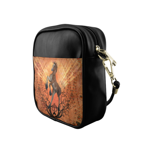 Awesome, cute foal with floral elements Sling Bag (Model 1627)