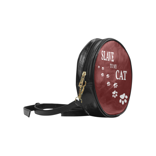 Slave to my cat 2 Round Sling Bag (Model 1647)