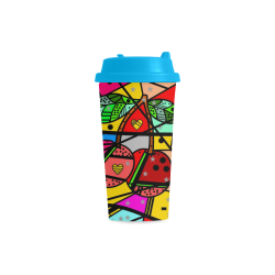 Cherry Popart by Nico Bielow Double Wall Plastic Mug