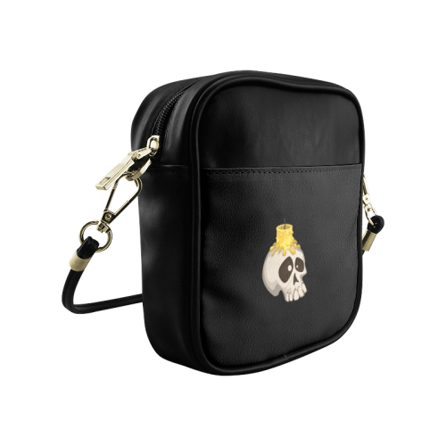 halloween - skull with candle Sling Bag (Model 1627)
