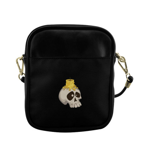 halloween - skull with candle Sling Bag (Model 1627)