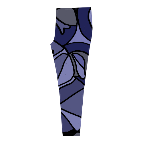 Cool Blue Elephant Abstract Art Cassandra Women's Leggings (Model L01)