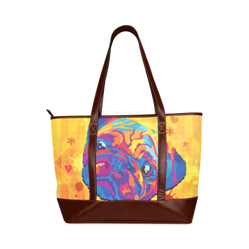 pop art pug Tote Handbag (Model 1642)