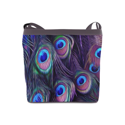Peacock Feather Crossbody Bags (Model 1613)