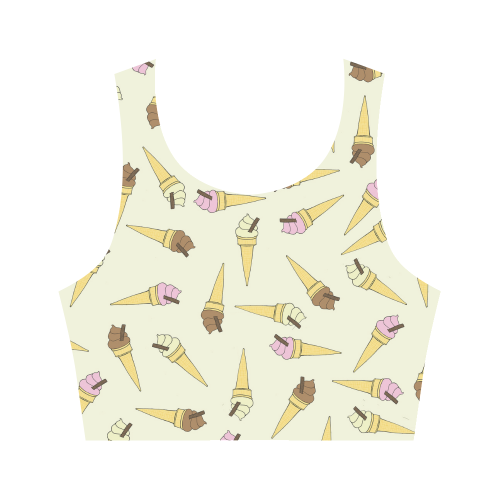 Neapolitan Ice Cream Women's Crop Top (Model T42)