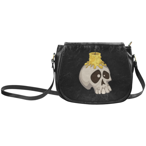 halloween - skull with candle Classic Saddle Bag/Small (Model 1648)