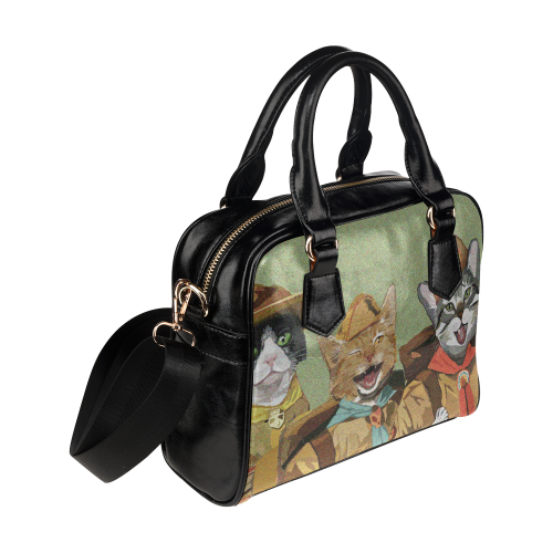 Trio of Cat Scouts Handbag Shoulder Handbag (Model 1634)