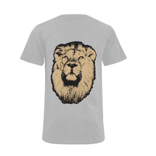 LION Men's V-Neck T-shirt (USA Size) (Model T10)