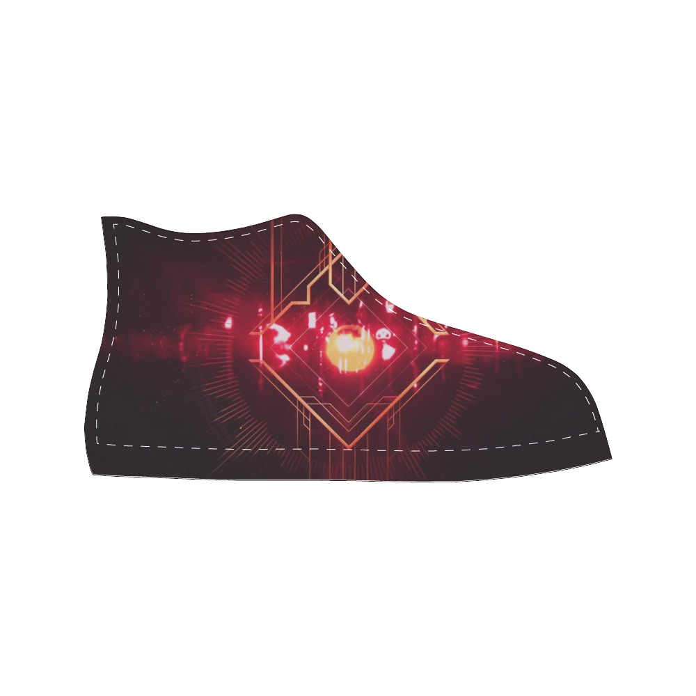 Red Diamond Men’s Classic High Top Canvas Shoes (Model 017) ID D582367