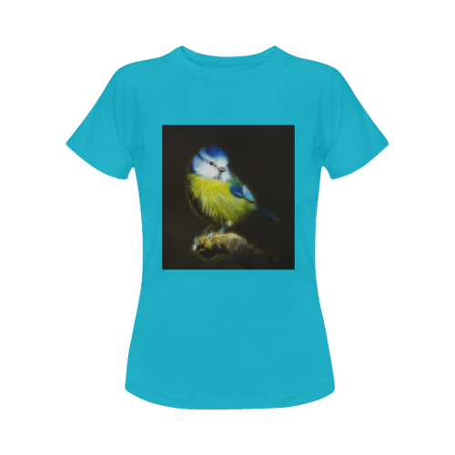 Little Cute Blue Tit Women's Classic T-Shirt (Model T17）