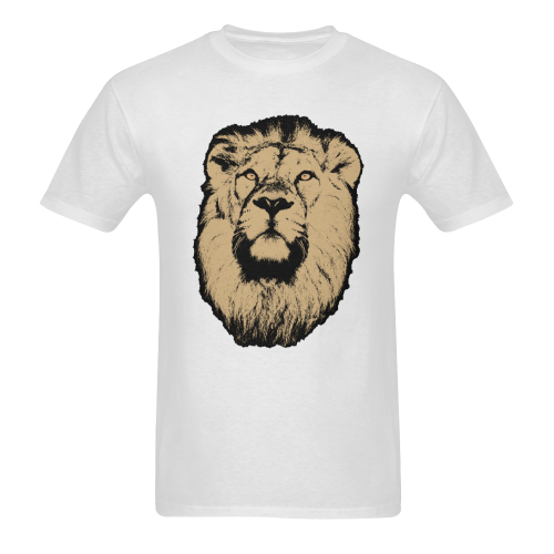 LION Men's T-Shirt in USA Size (Two Sides Printing)