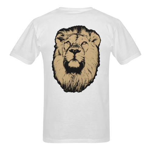 LION Men's T-Shirt in USA Size (Two Sides Printing)