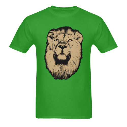 LION Men's T-Shirt in USA Size (Two Sides Printing)