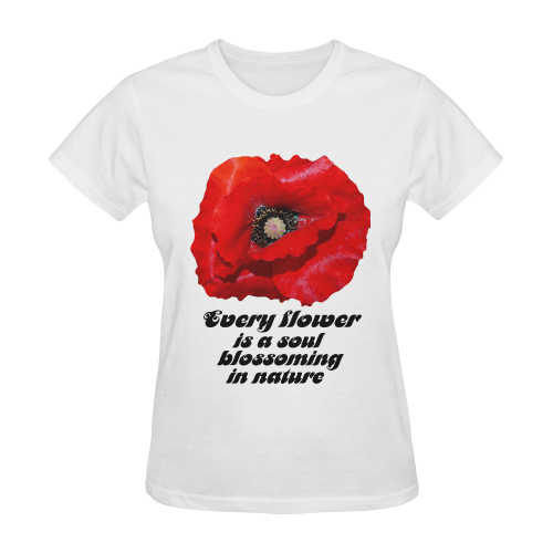 Poppy Flower Sunny Women's T-shirt (Model T05)