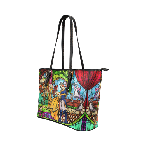 Tale as Old as Time Leather Tote Bag/Small (Model 1651)