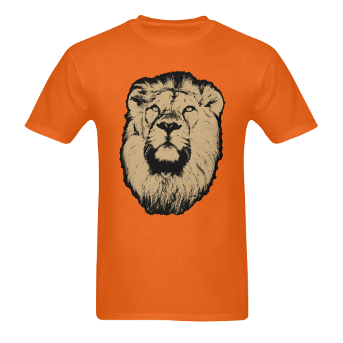 LION Men's T-Shirt in USA Size (Two Sides Printing)