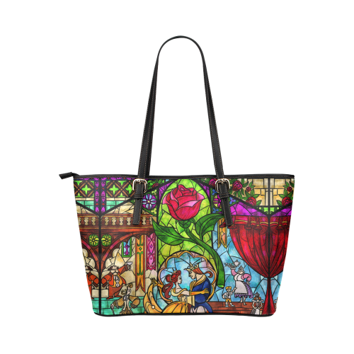 Tale as Old as Time Leather Tote Bag/Large (Model 1651)