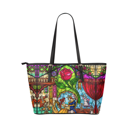 Tale as Old as Time Leather Tote Bag/Small (Model 1651)