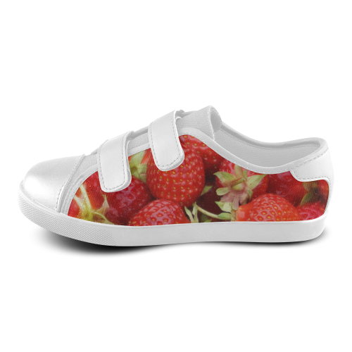 strawberry canvas shoes