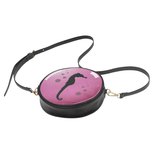 Seahorse Pink Round Sling Bag (Model 1647)