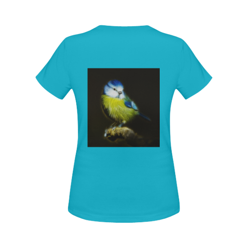 Little Cute Blue Tit Women's Classic T-Shirt (Model T17）