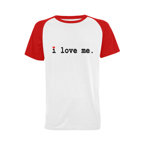 i love me Men's Raglan T-shirt Big Size (USA Size) (Model T11)