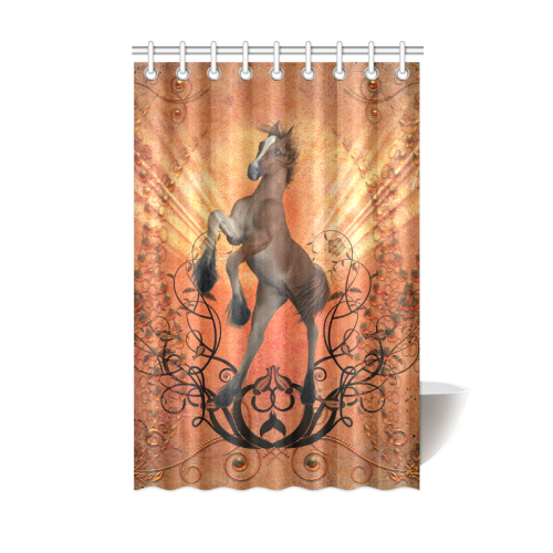 Awesome, cute foal with floral elements Shower Curtain 48"x72"