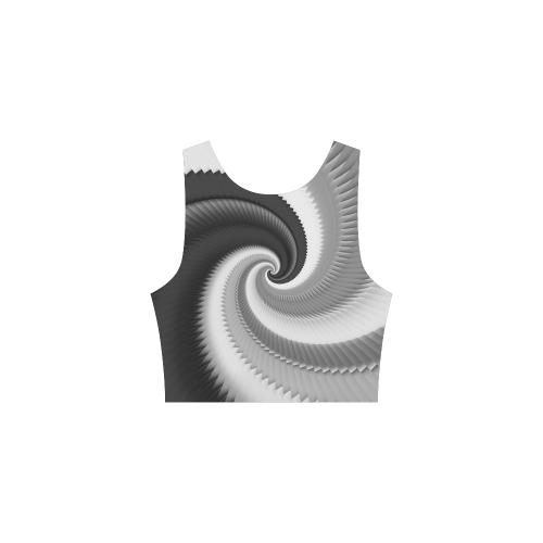 Black and White Dragon Scales Spiral Atalanta Sundress (Model D04)