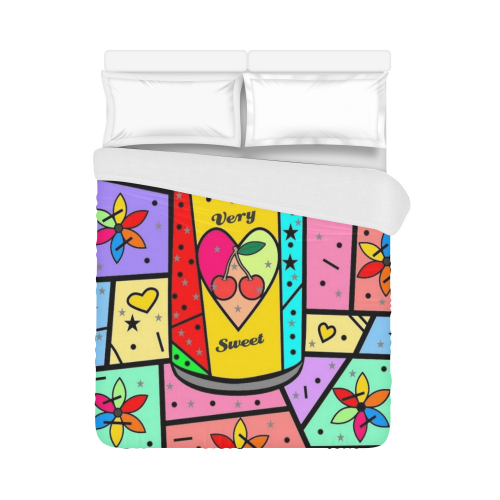 Very Sweet Popart By Nico Bielow Duvet Cover 86"x70" ( All-over-print)