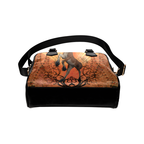 Awesome, cute foal with floral elements Shoulder Handbag (Model 1634)