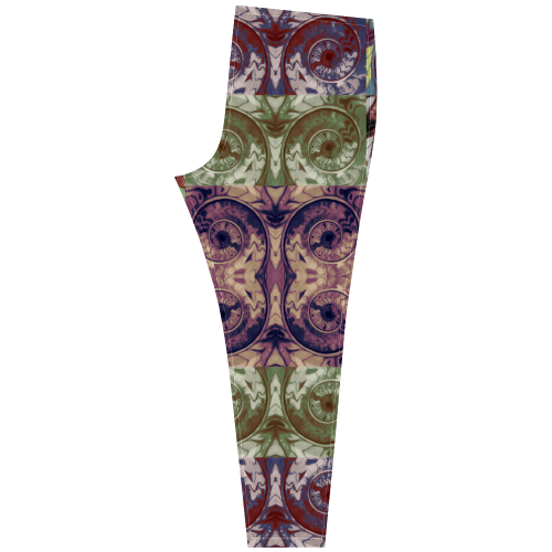 Snails Spirals Mosaic Grunge Pattern Cassandra Women's Leggings (Model L01)