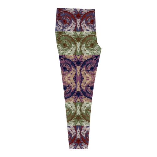 Snails Spirals Mosaic Grunge Pattern Cassandra Women's Leggings (Model L01)