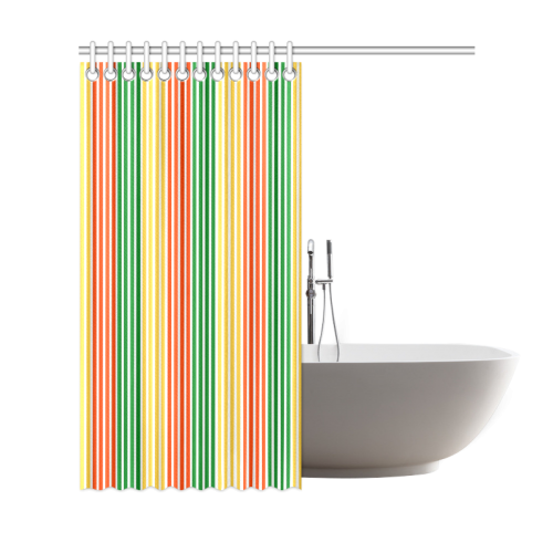 Rasta Stripes Shower Curtain 69"x72"