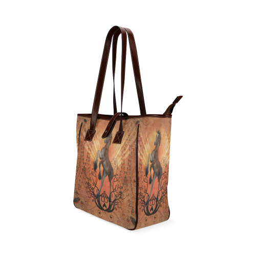 Awesome, cute foal with floral elements Classic Tote Bag (Model 1644)