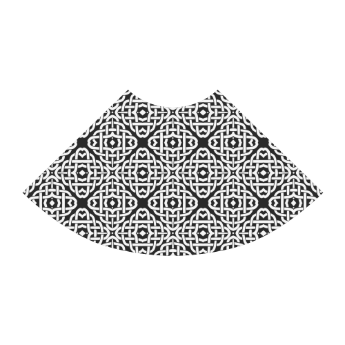 CELTIC KNOT pattern - black white Atalanta Sundress (Model D04)