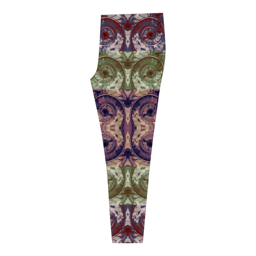 Snails Spirals Mosaic Grunge Pattern Cassandra Women's Leggings (Model L01)