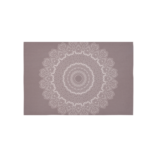 Mandala in pink and mauve Cotton Linen Wall Tapestry 60"x 40"