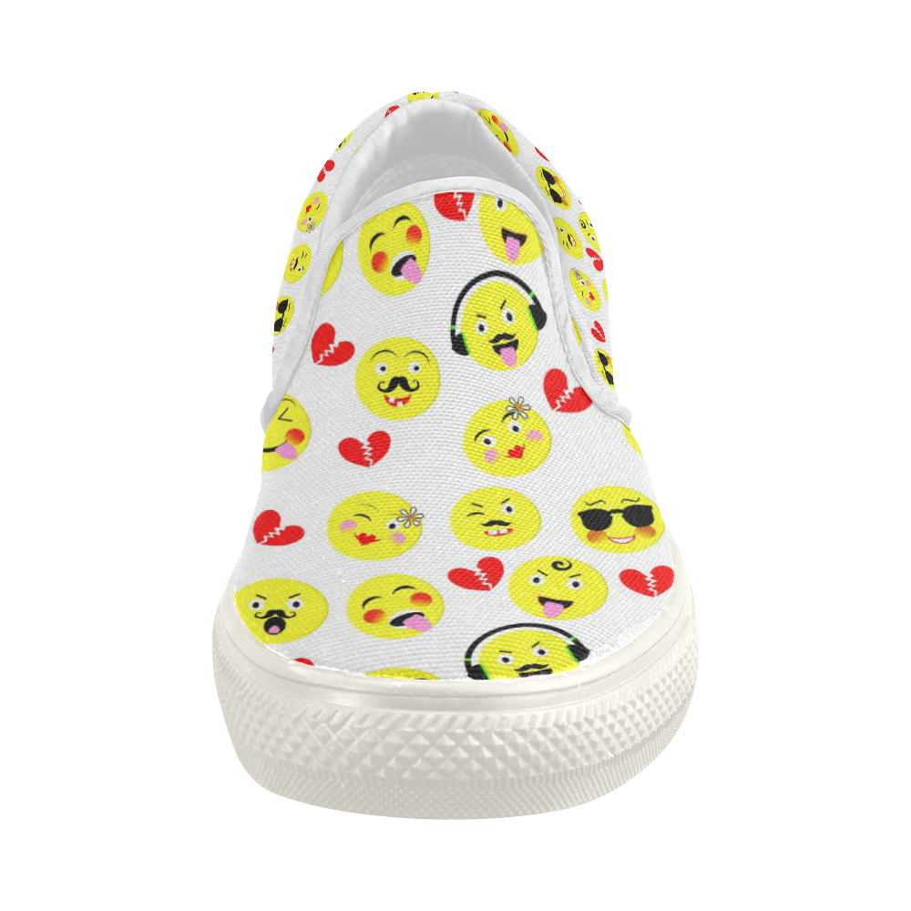 Emoji Fashion Cute Patterned Shoes Women's Slipon Canvas Shoes (Model 019) ID D588091