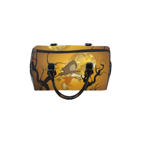Funny scarecrow with punpkin Boston Handbag (Model 1621)