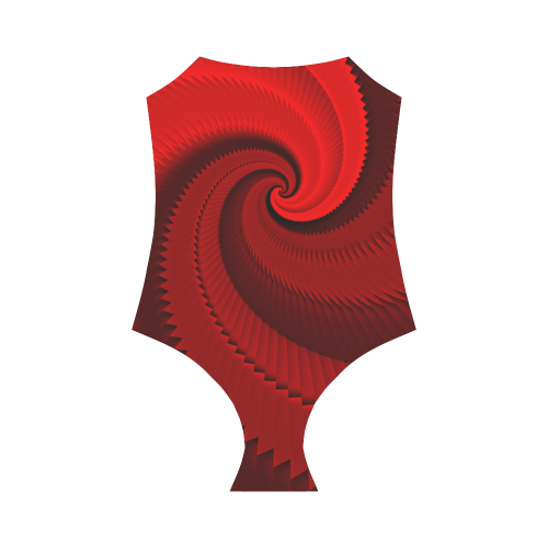 Red Rose Dragon Scales Spiral Strap Swimsuit ( Model S05)