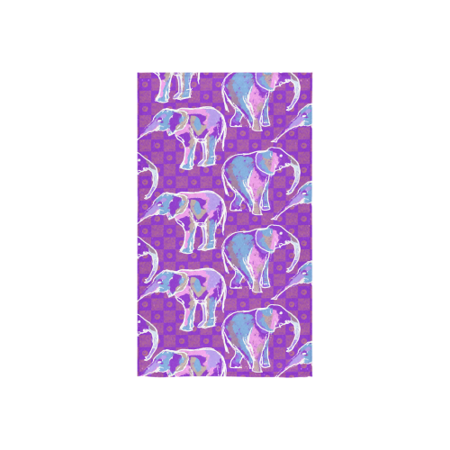 Cute Violet Elephants Pattern Custom Towel 16"x28"