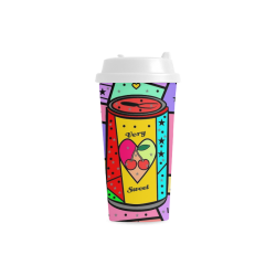 Very Sweet Popart By Nico Bielow Double Wall Plastic Mug